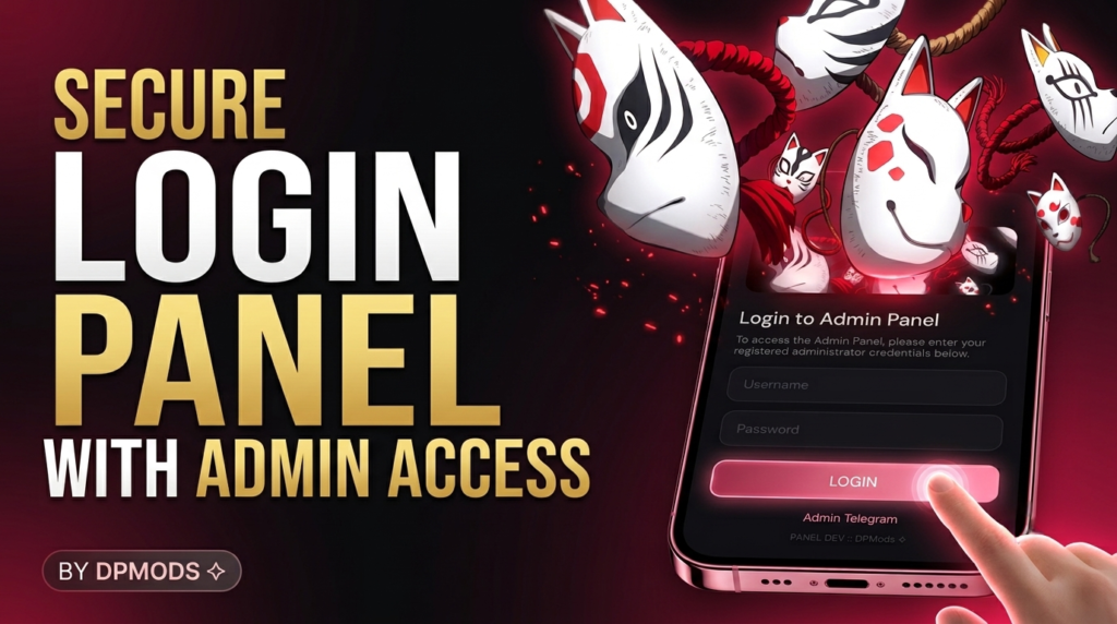 🚀 Ultimate DPMods Login Panel | Username & Password | 21+ Interactive Themes & Video UI | Free